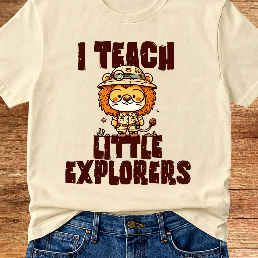 I Teach Little Explorers Teacher T-Shirt - teachngear