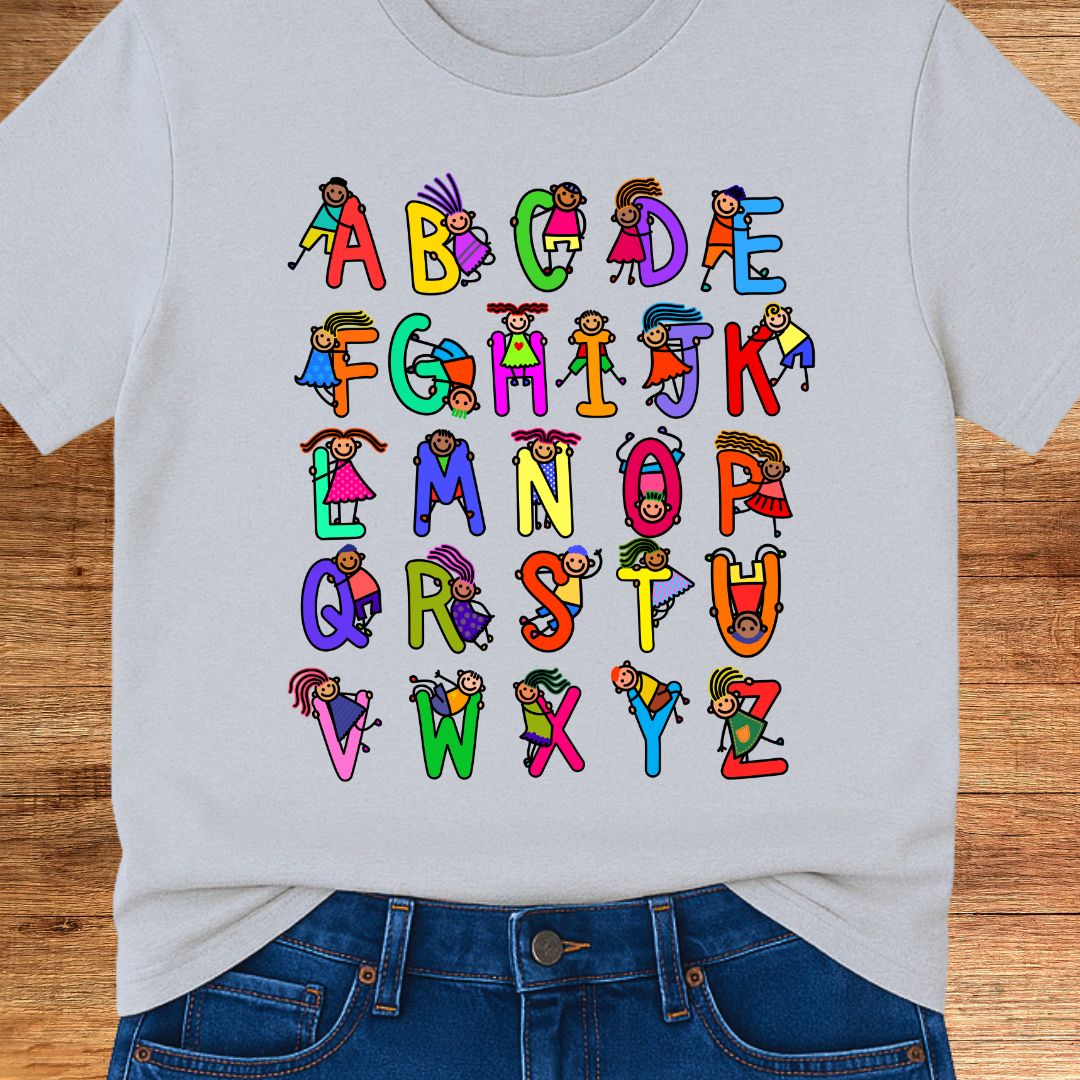 Kiddies Alphabet Teacher T-Shirt - teachngear