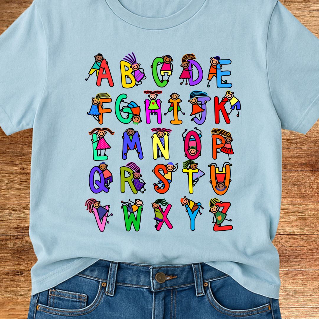 Kiddies Alphabet Teacher T-Shirt - teachngear