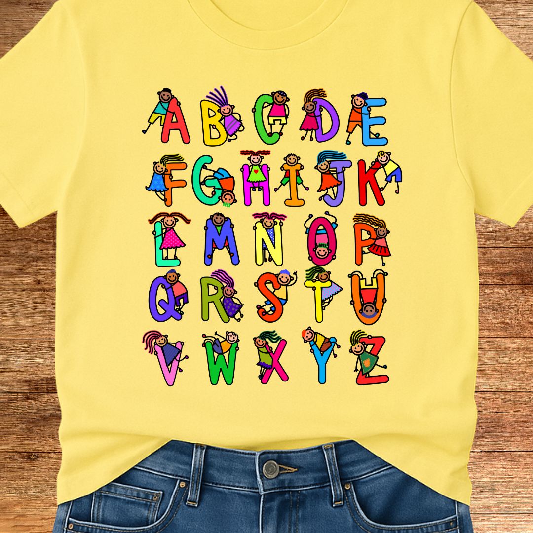 Kiddies Alphabet Teacher T-Shirt - teachngear