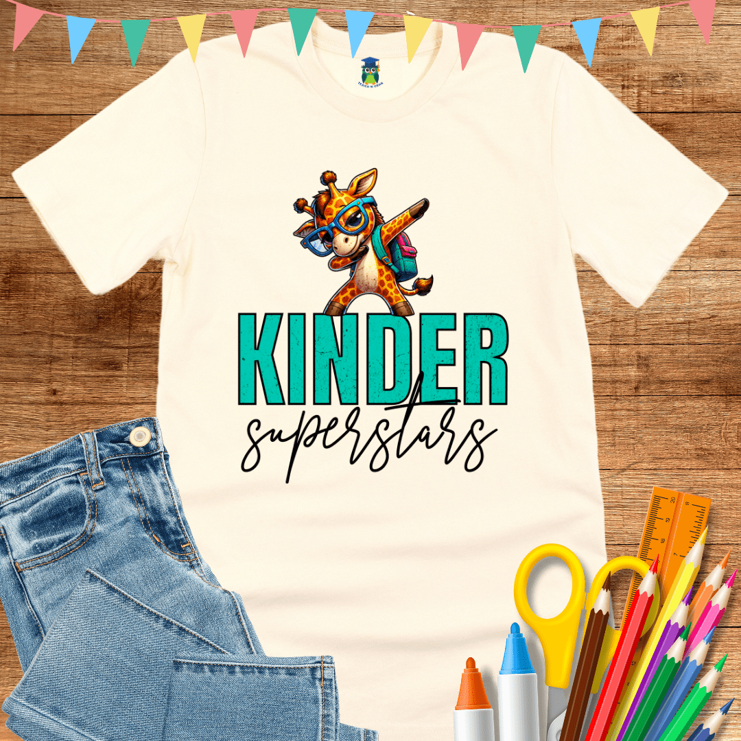 Kinder Superstars Teacher T-Shirt - teachngear