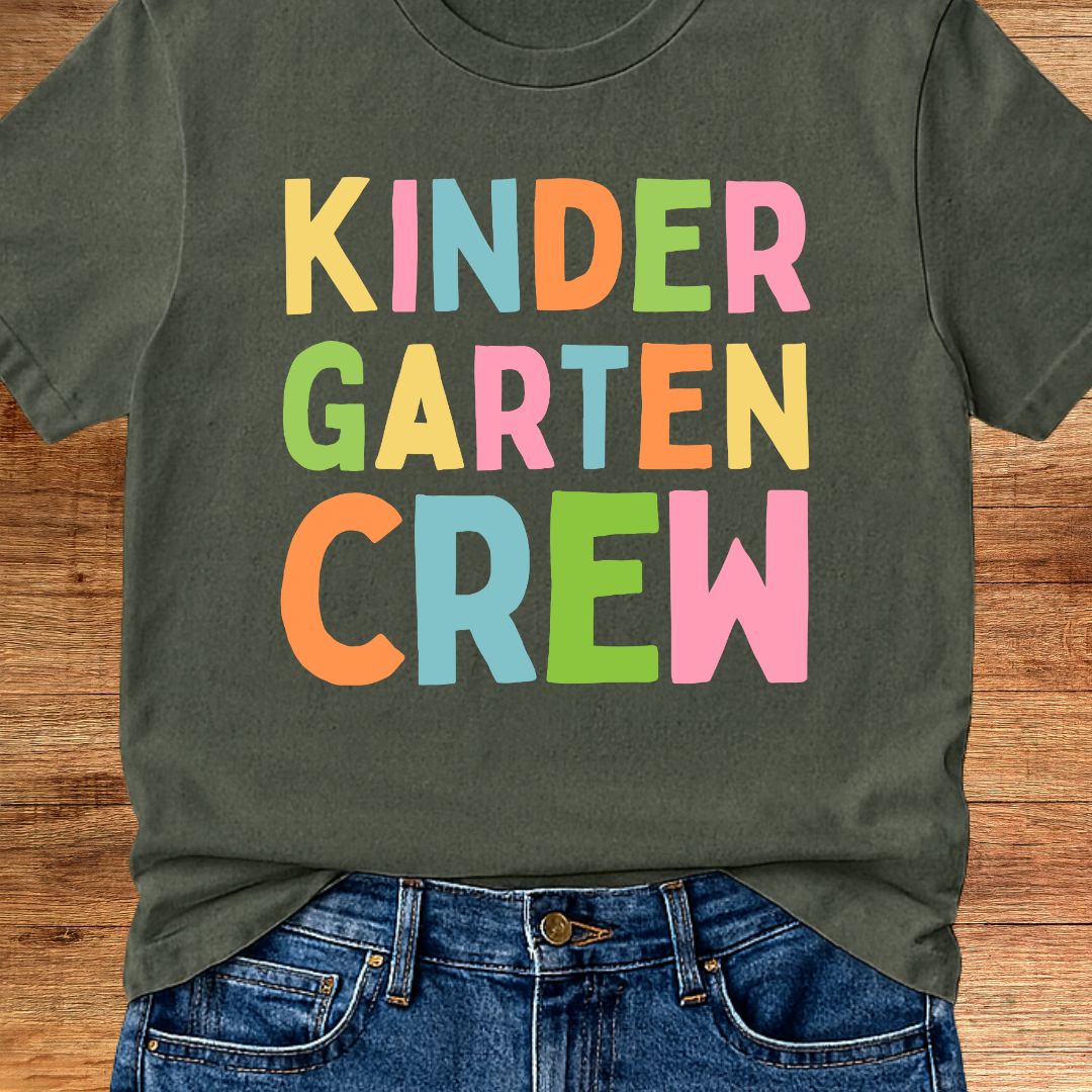 Kindergarten Crew Teacher T-Shirt - teachngear