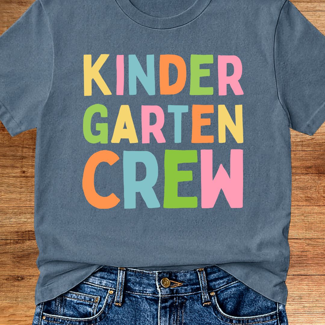 Kindergarten Crew Teacher T-Shirt - teachngear