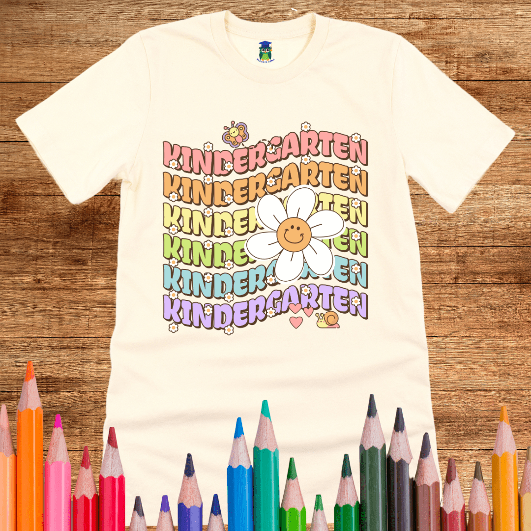 Kindergarten Daisy Teacher Shirt - teachngear