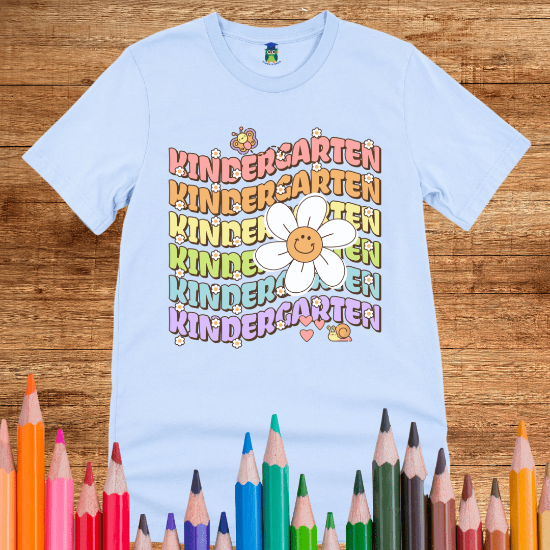 Kindergarten Daisy Teacher Shirt - teachngear