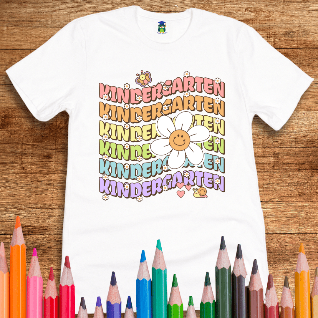 Kindergarten Daisy Teacher Shirt - teachngear