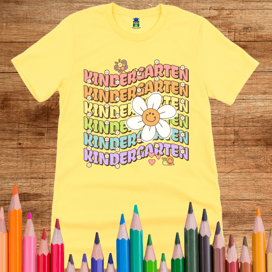 Kindergarten Daisy Teacher Shirt - teachngear