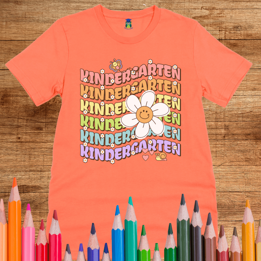 Kindergarten Daisy Teacher Shirt - teachngear