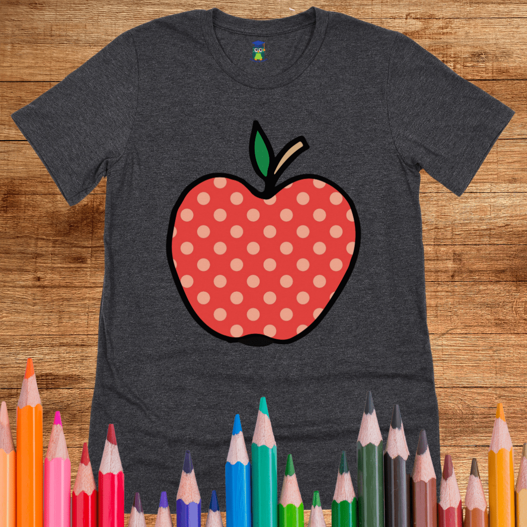 Large Spotty Apple Teacher T-Shirt - teachngear