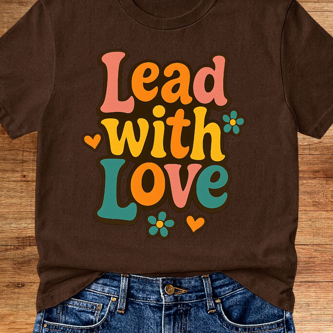 Lead with Love Teacher T-Shirt - teachngear