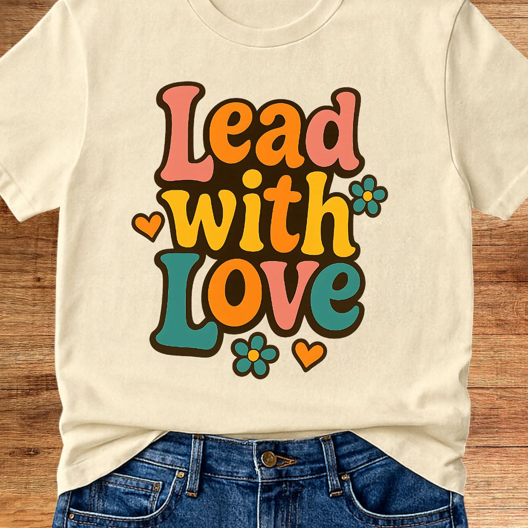 Lead with Love Teacher T-Shirt - teachngear
