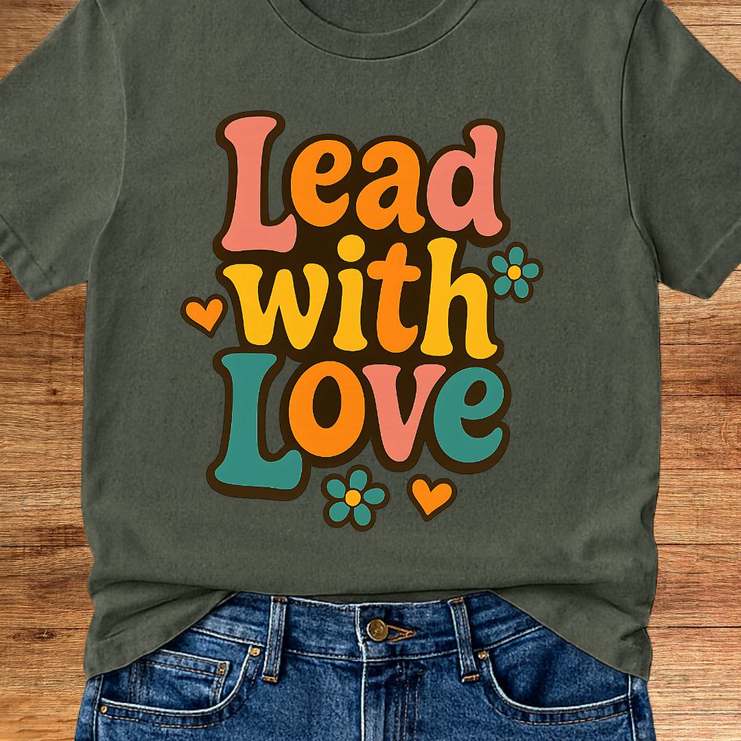 Lead with Love Teacher T-Shirt - teachngear