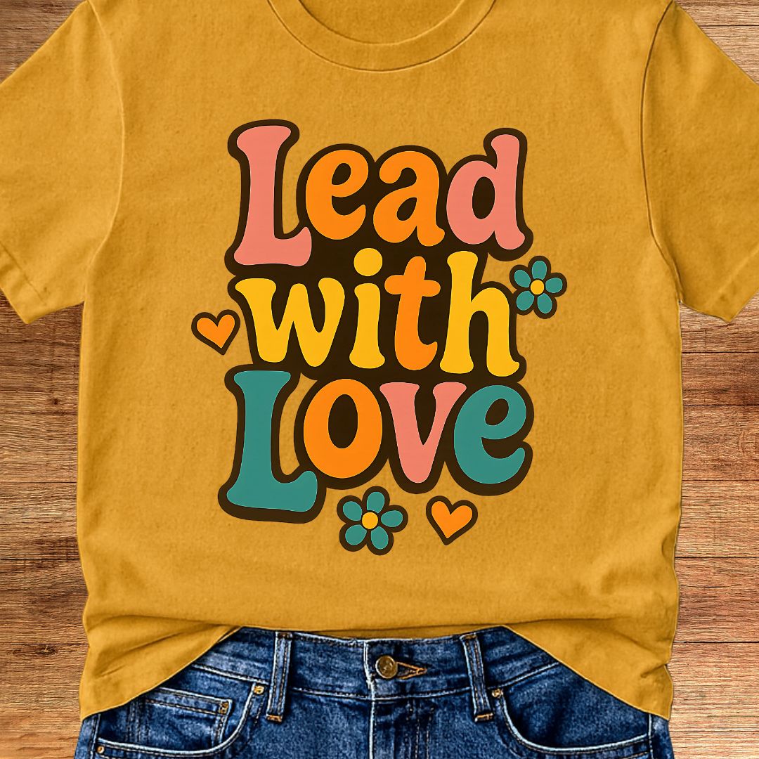 Lead with Love Teacher T-Shirt - teachngear