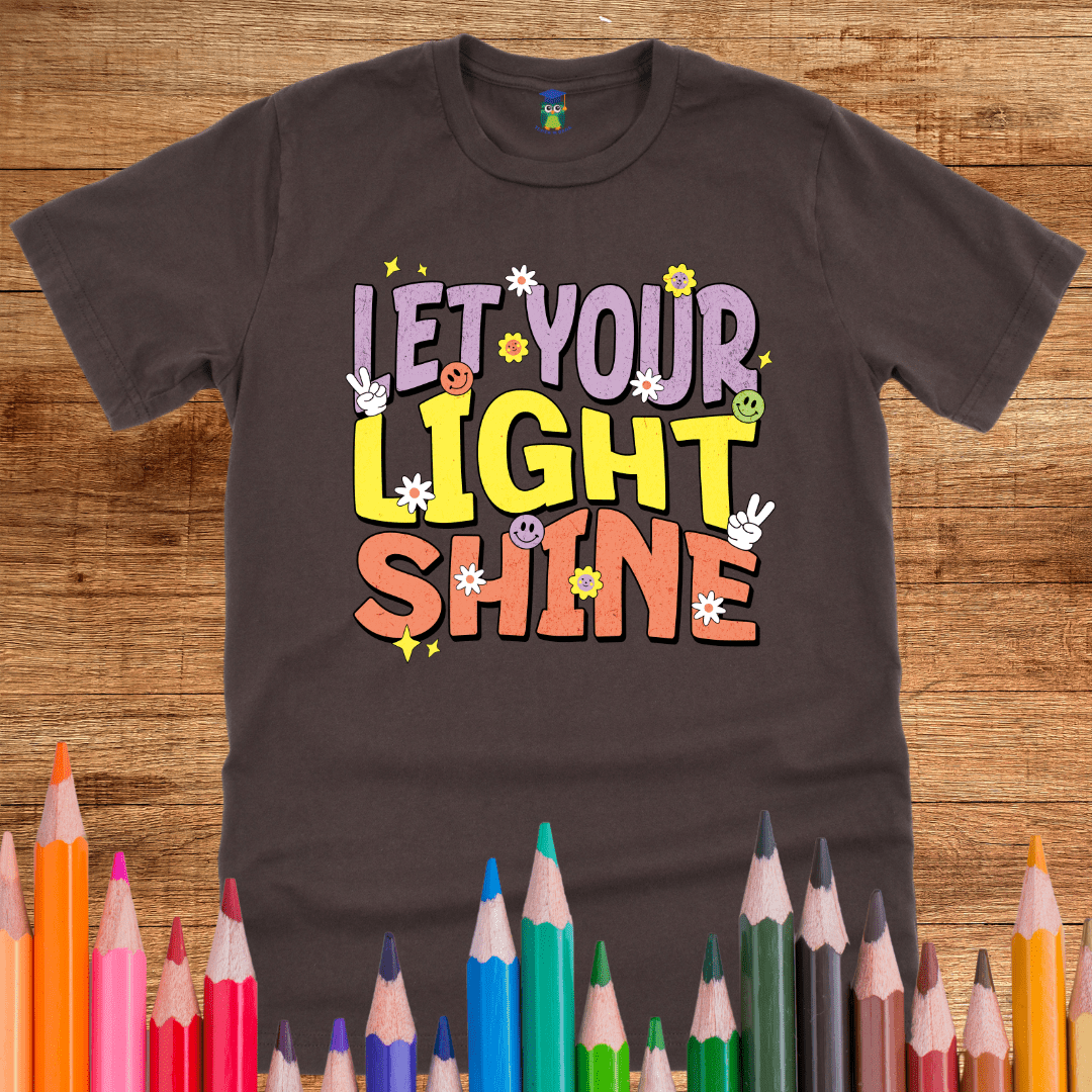 Let Your Light Shine Teacher T-Shirt - teachngear