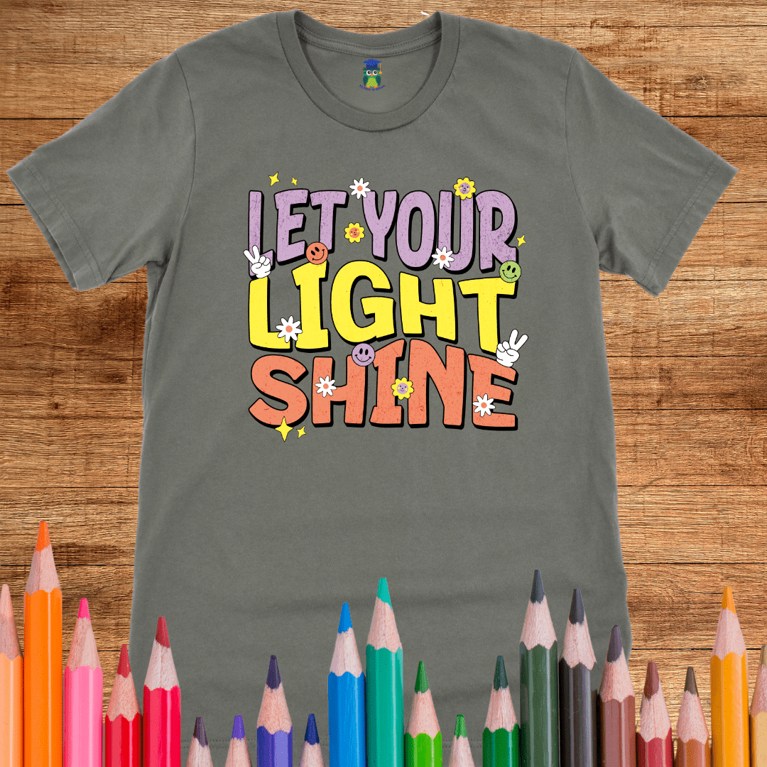 Let Your Light Shine Teacher T-Shirt - teachngear