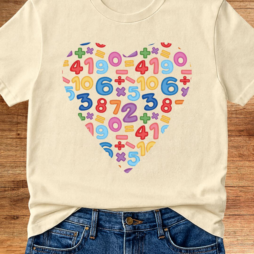 Math Heart Teacher T-Shirt - teachngear
