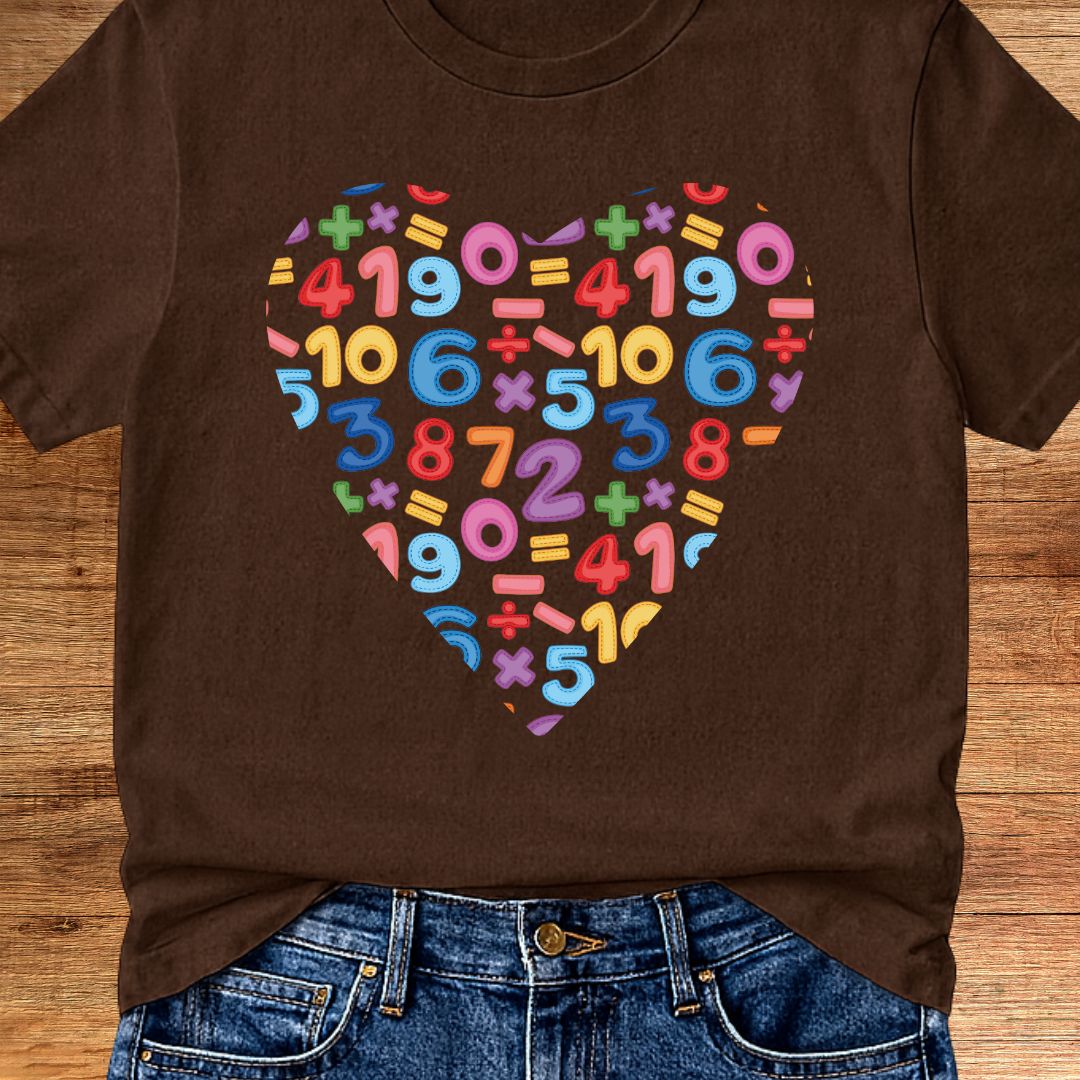 Math Heart Teacher T-Shirt - teachngear