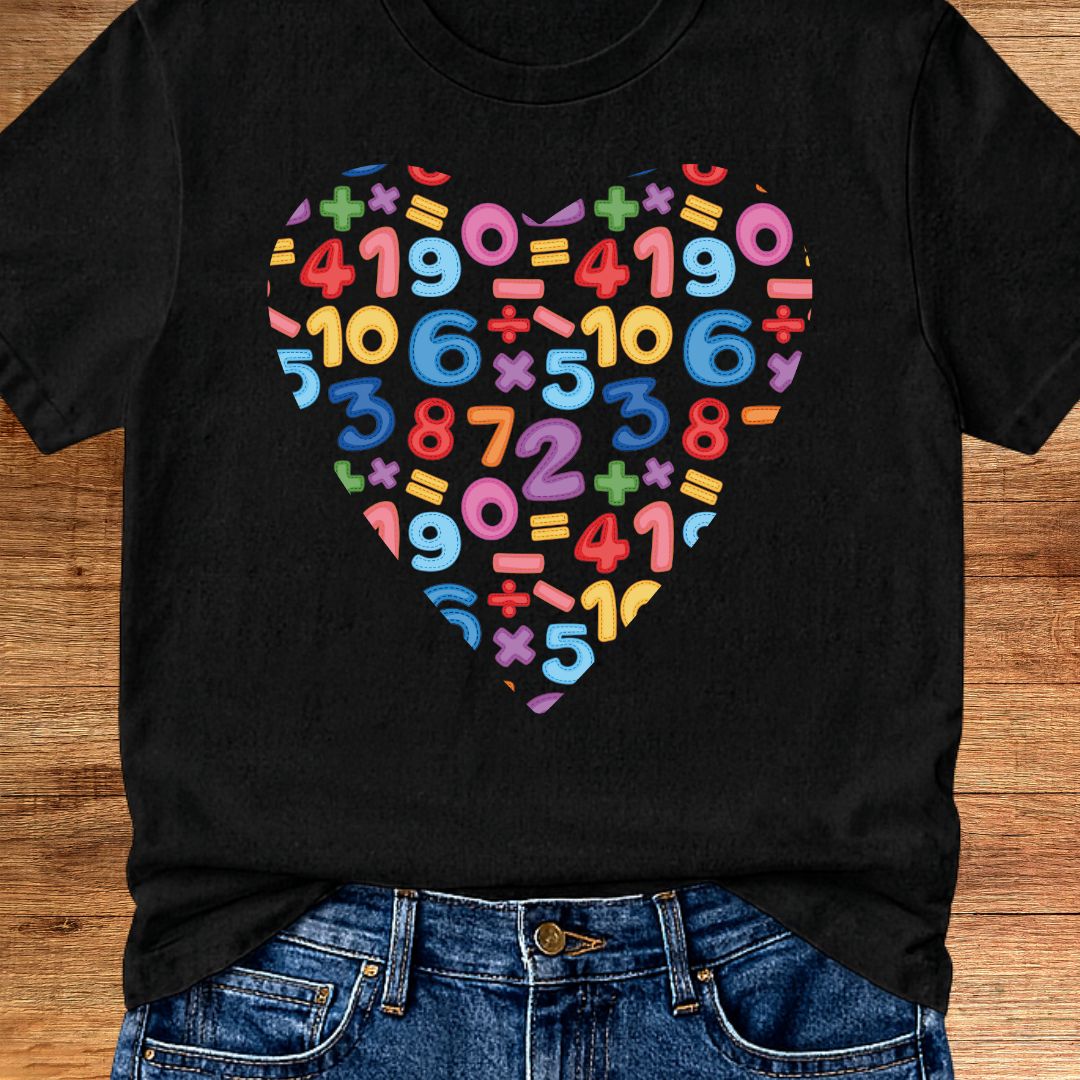 Math Heart Teacher T-Shirt - teachngear