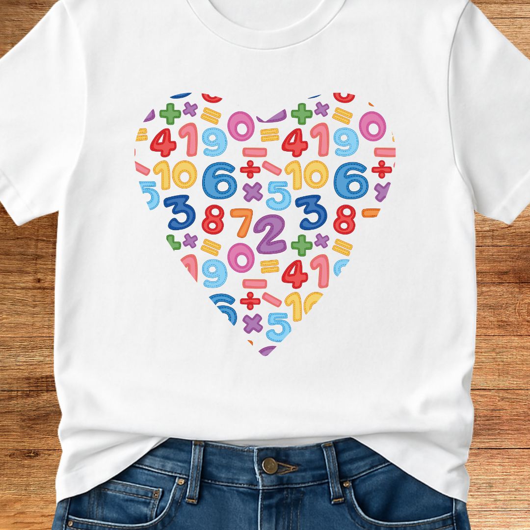 Math Heart Teacher T-Shirt - teachngear