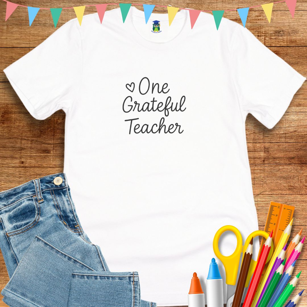 One Grateful Teacher T-Shirt - teachngear