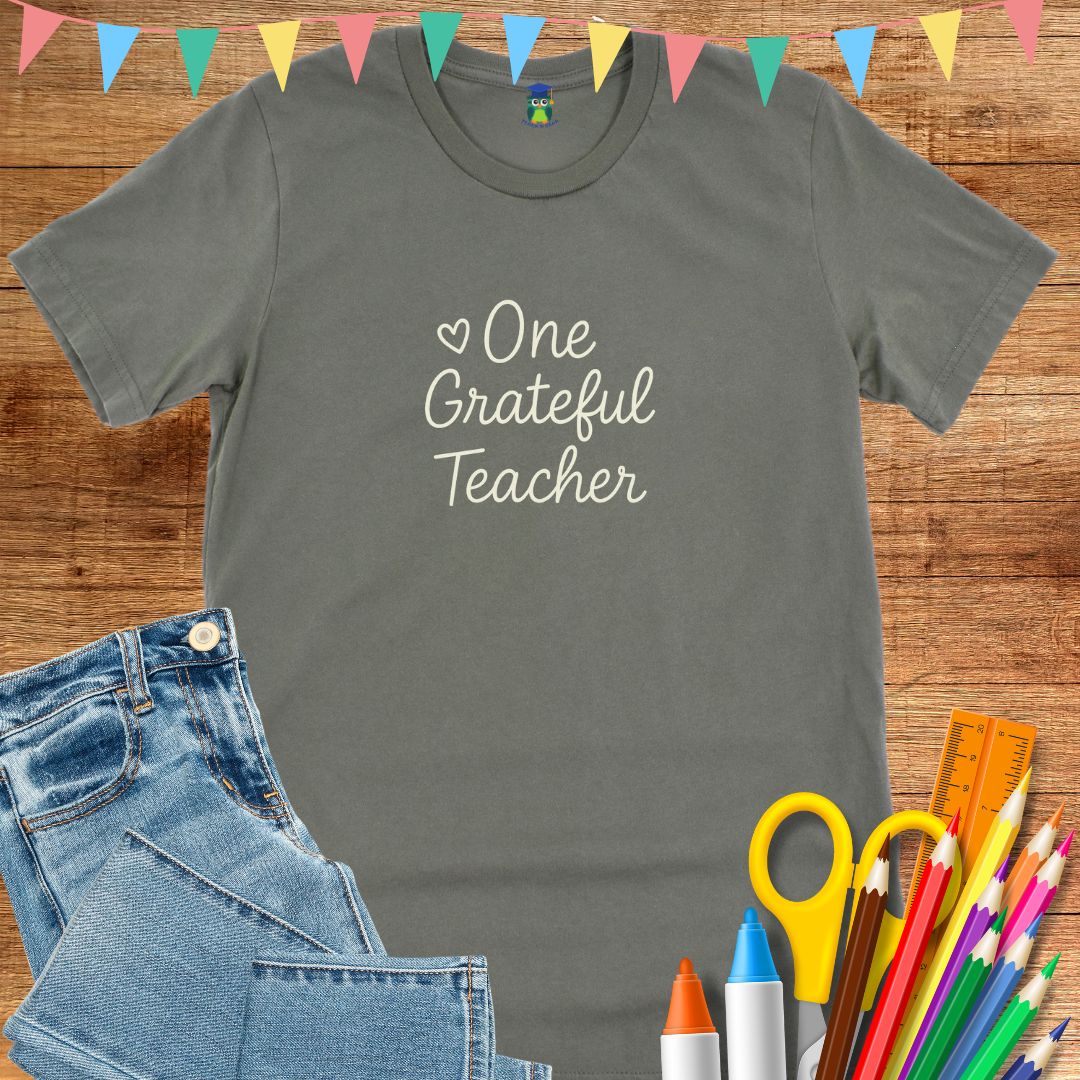 One Grateful Teacher T-Shirt - teachngear
