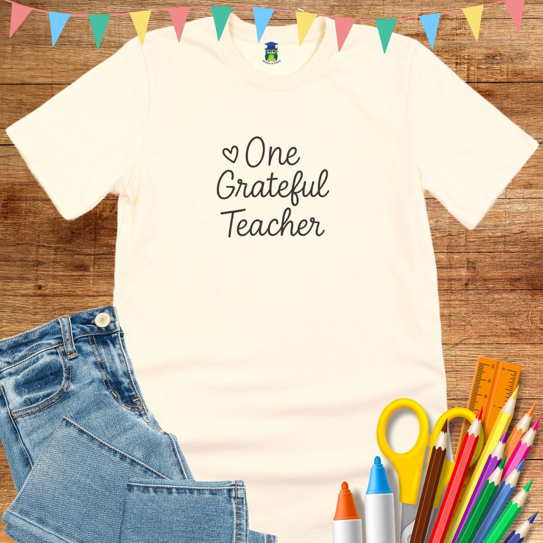 One Grateful Teacher T-Shirt - teachngear