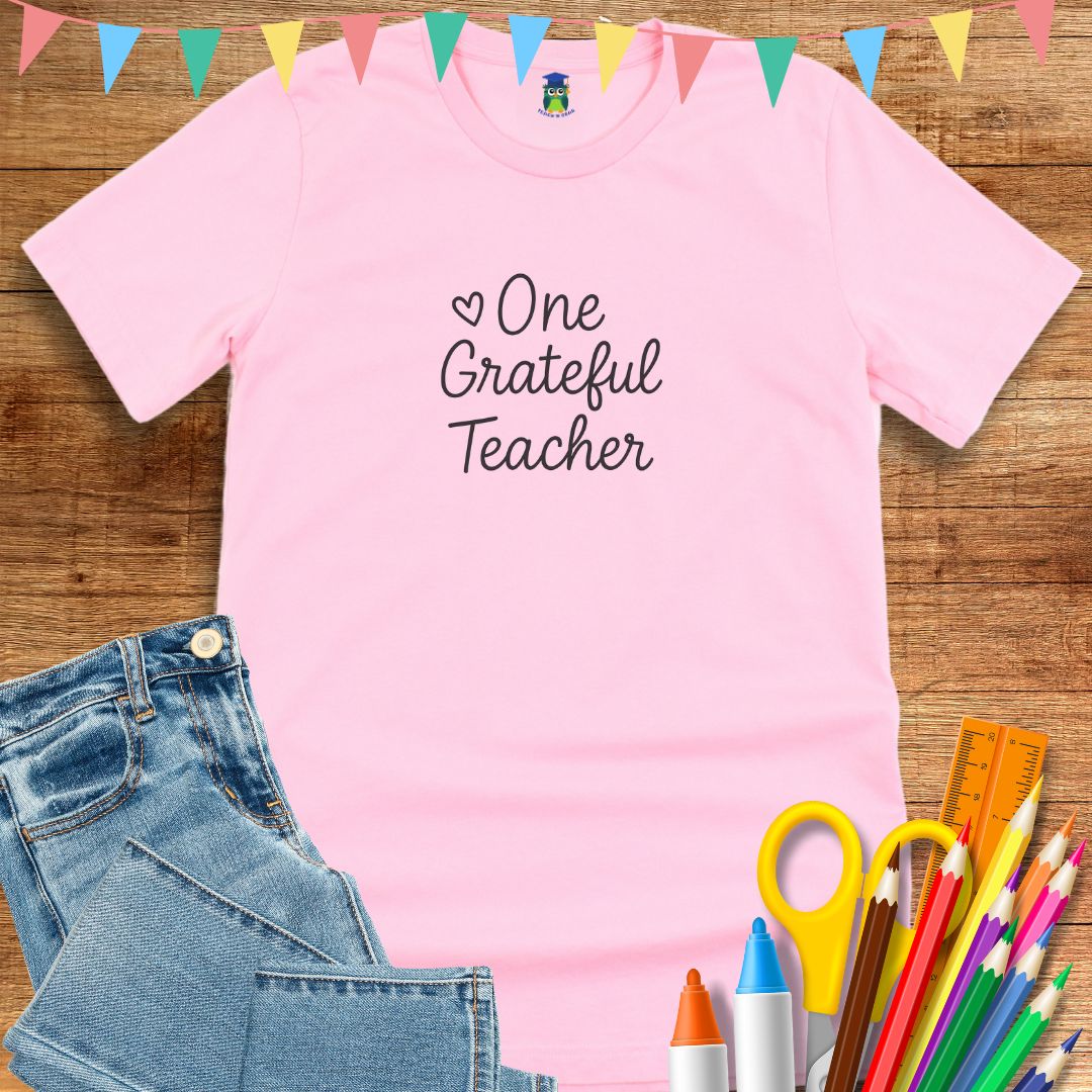 One Grateful Teacher T-Shirt - teachngear