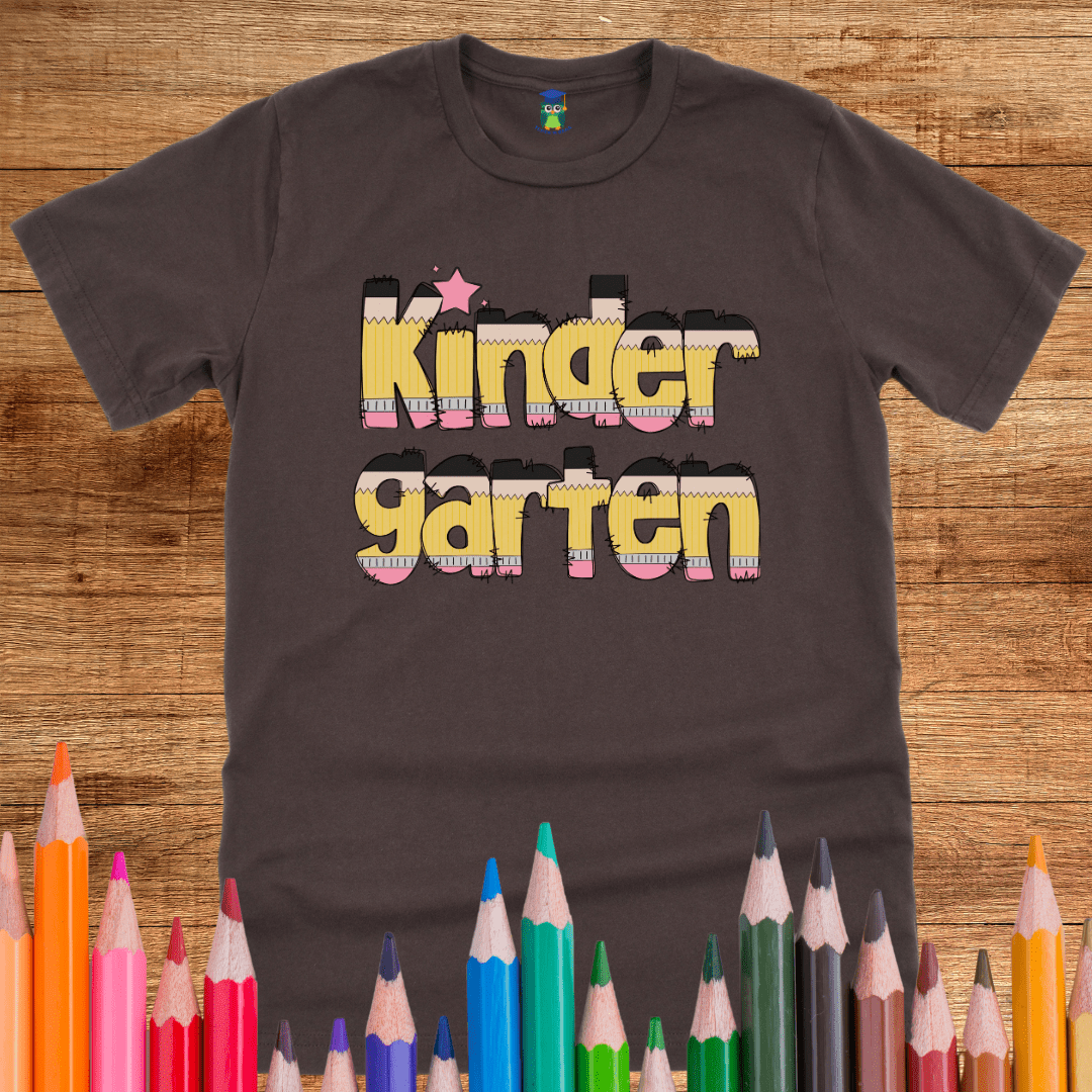 Pencils Kindergarten Teacher T-Shirt - teachngear