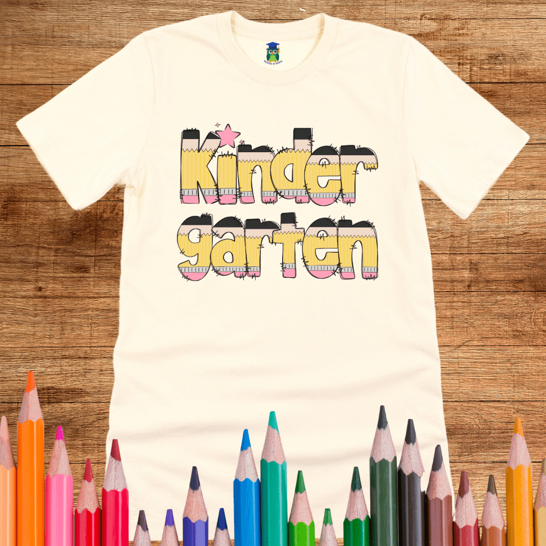 Pencils Kindergarten Teacher T-Shirt - teachngear