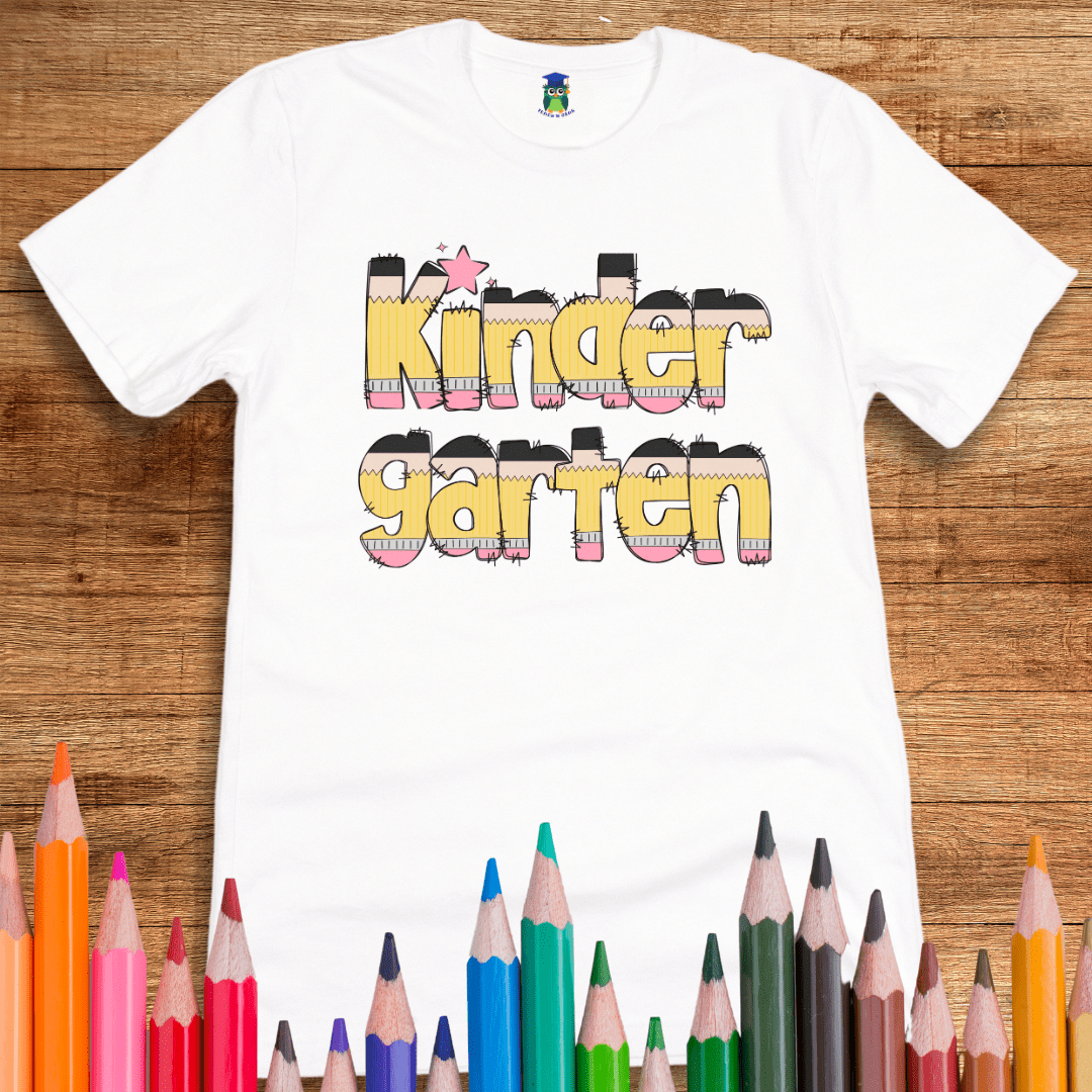 Pencils Kindergarten Teacher T-Shirt - teachngear