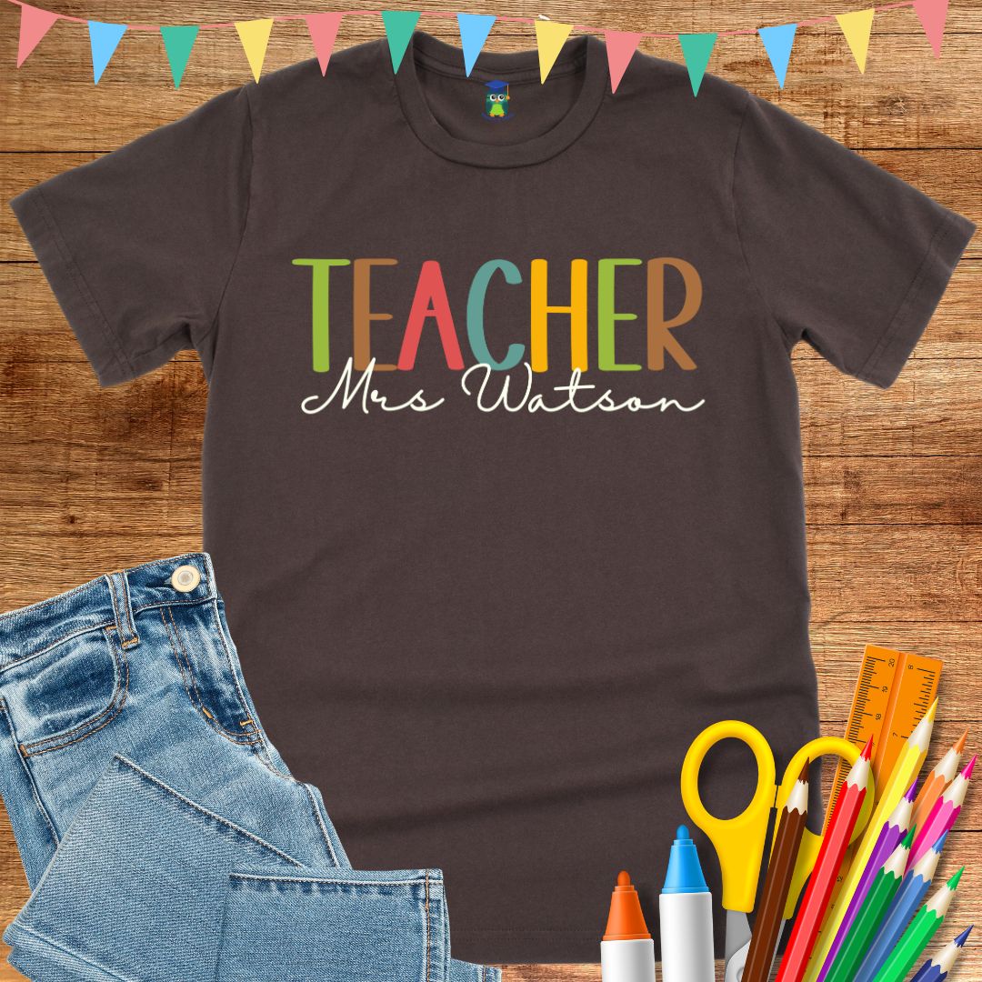 Personalized Teacher Name T-Shirt - teachngear