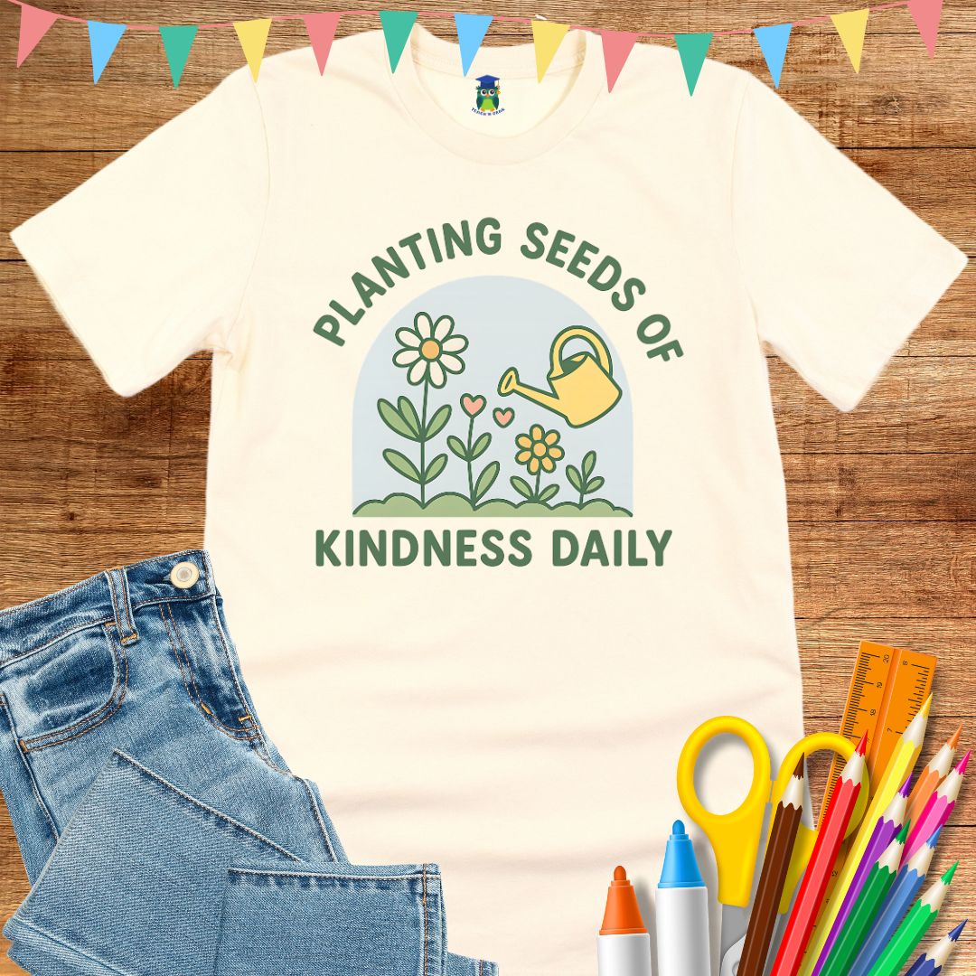Planting Seeds of Kindness Teacher T-Shirt - teachngear