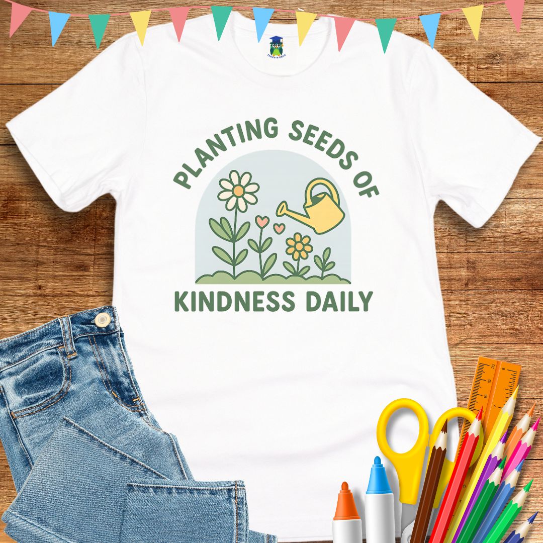 Planting Seeds of Kindness Teacher T-Shirt - teachngear