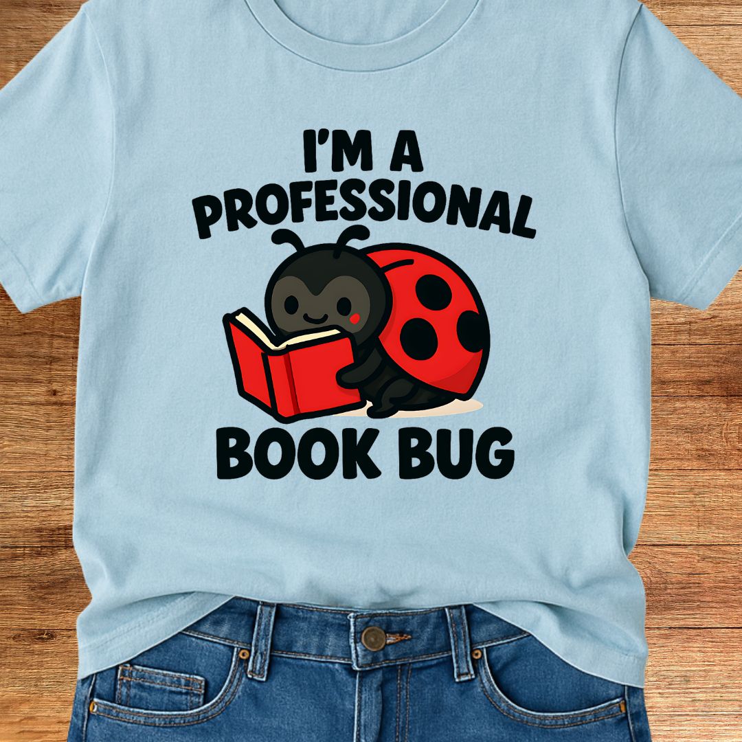 Professional Book Bug Teacher T-Shirt - teachngear