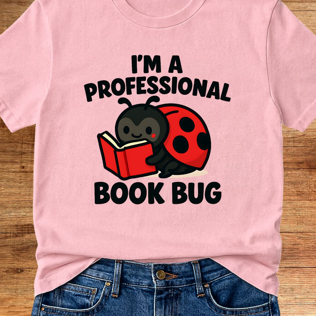 Professional Book Bug Teacher T-Shirt - teachngear