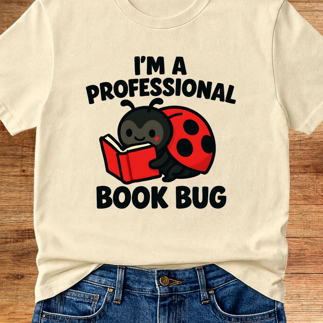 Professional Book Bug Teacher T-Shirt - teachngear