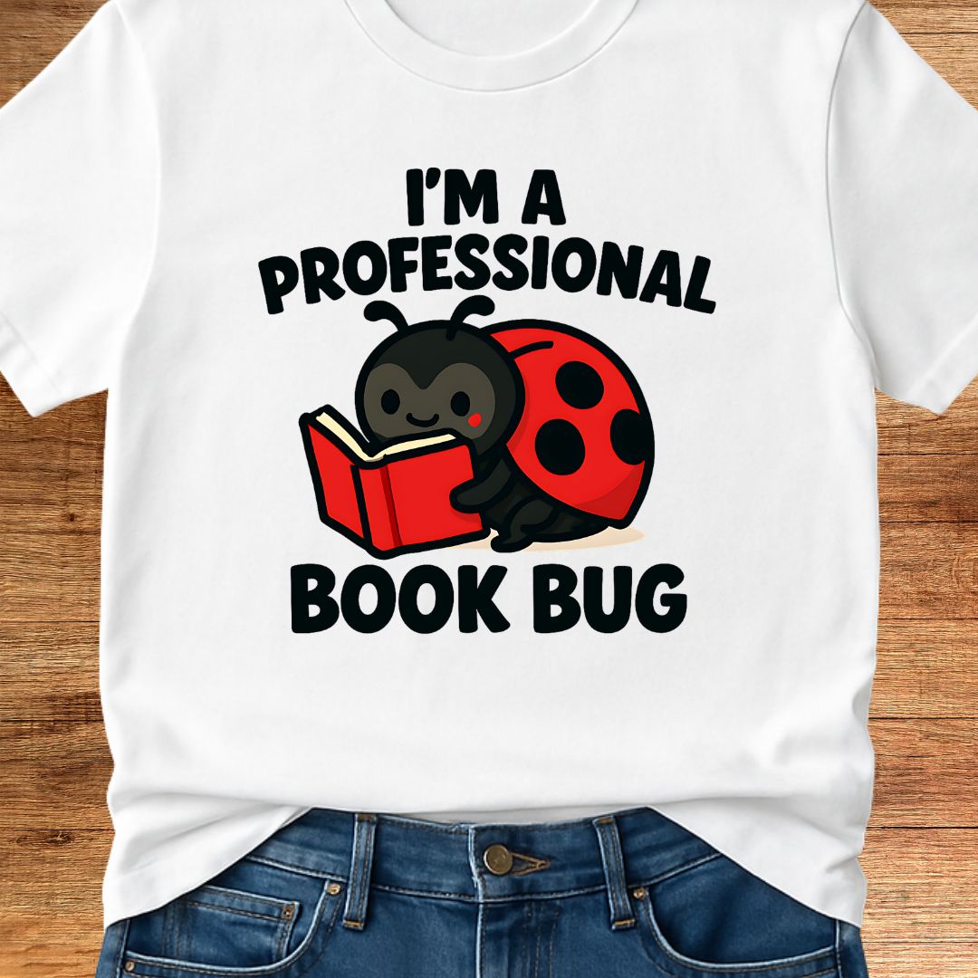 Professional Book Bug Teacher T-Shirt - teachngear