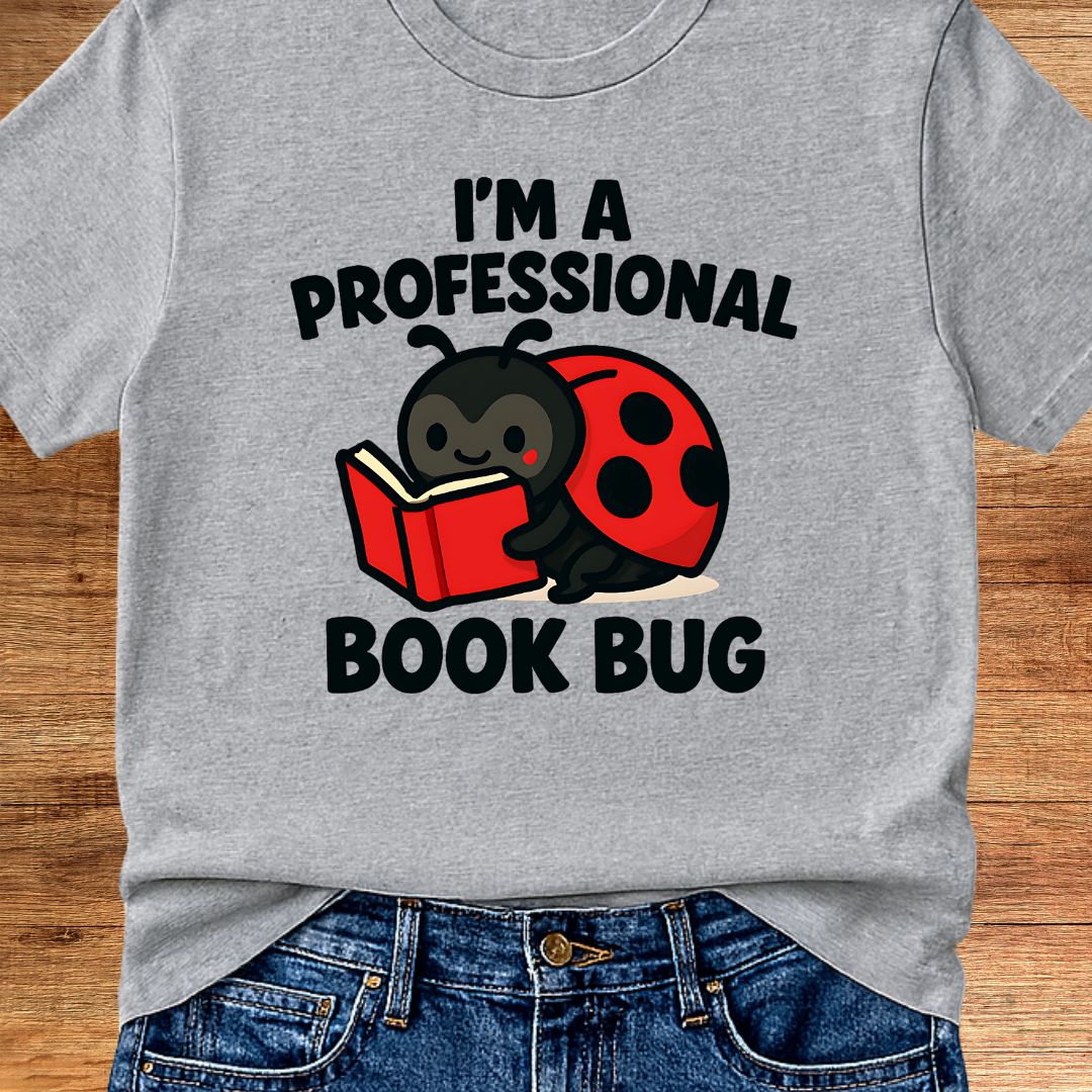 Professional Book Bug Teacher T-Shirt - teachngear