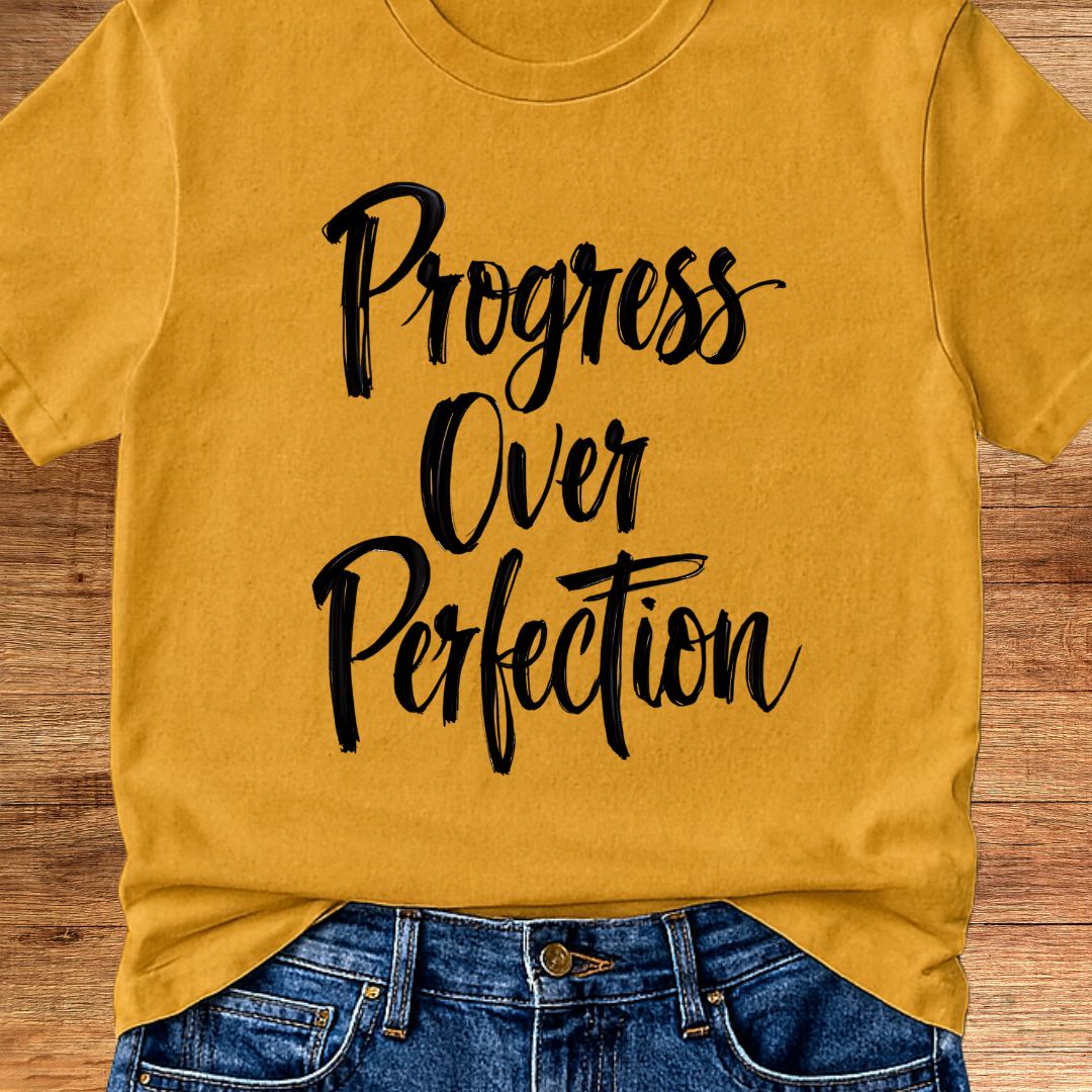 Progress over Perfection Teacher T-Shirt - teachngear