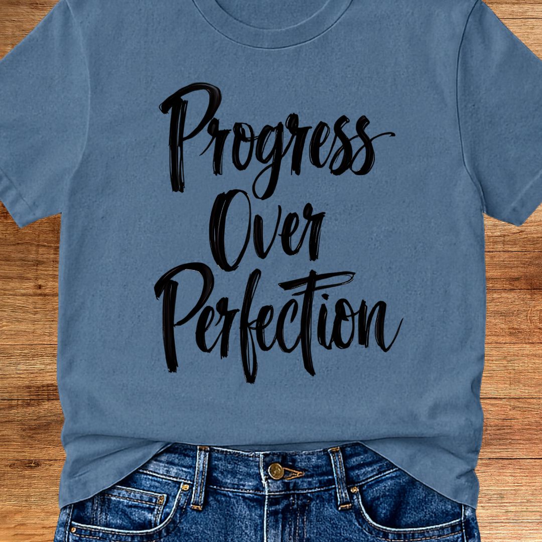 Progress over Perfection Teacher T-Shirt - teachngear