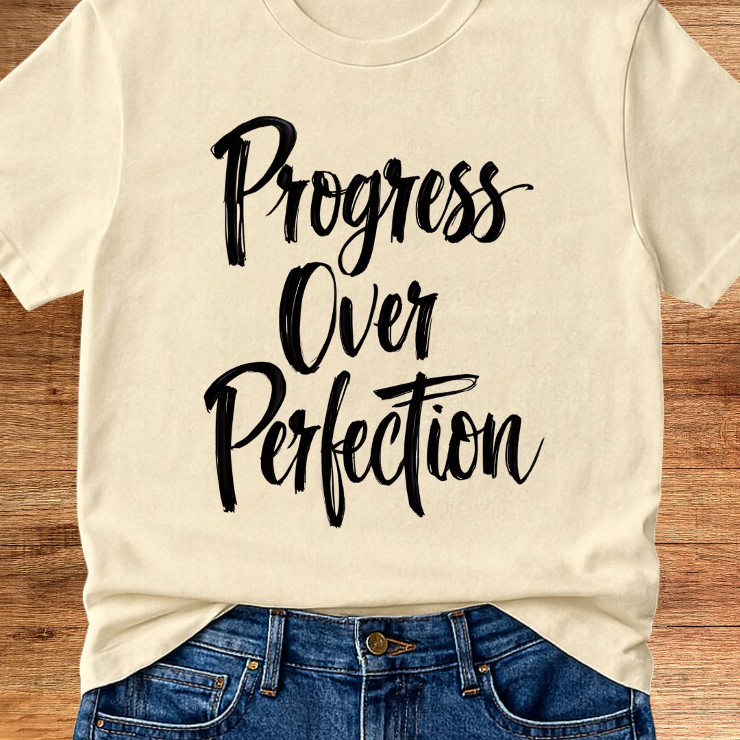 Progress over Perfection Teacher T-Shirt - teachngear