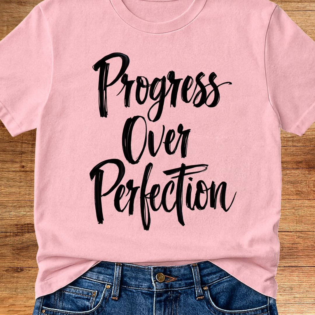 Progress over Perfection Teacher T-Shirt - teachngear