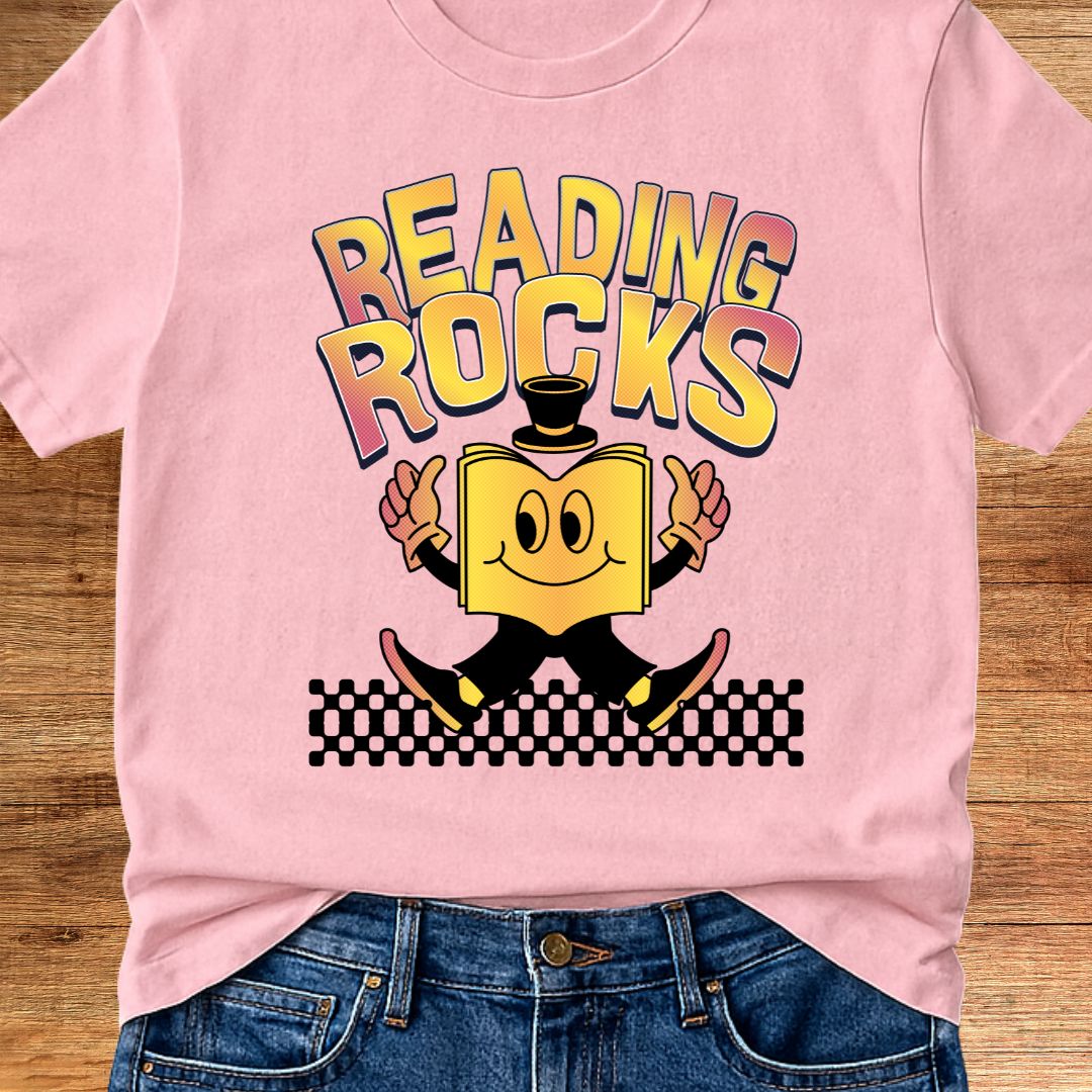 Reading Rocks Teacher T-Shirt - teachngear