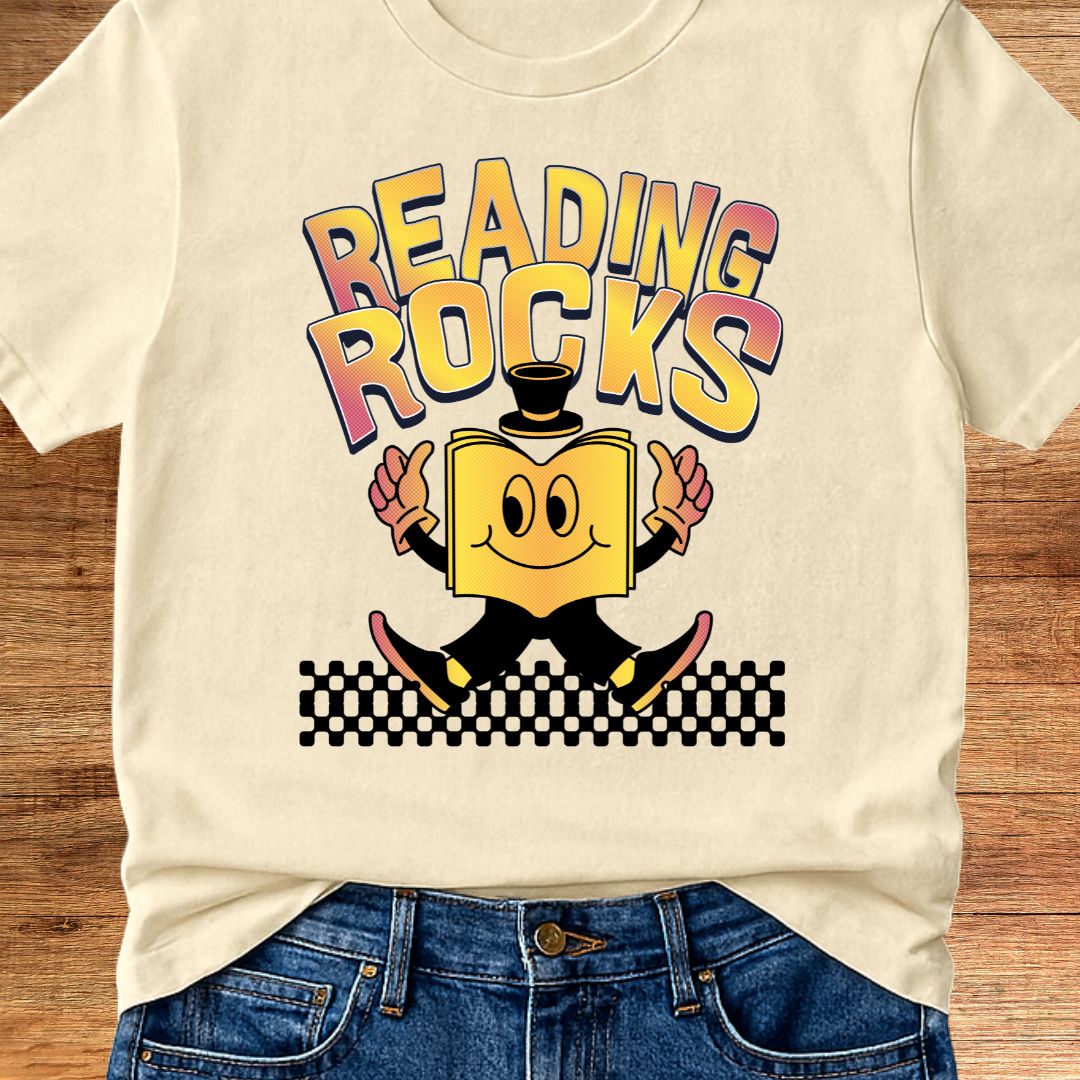 Reading Rocks Teacher T-Shirt - teachngear