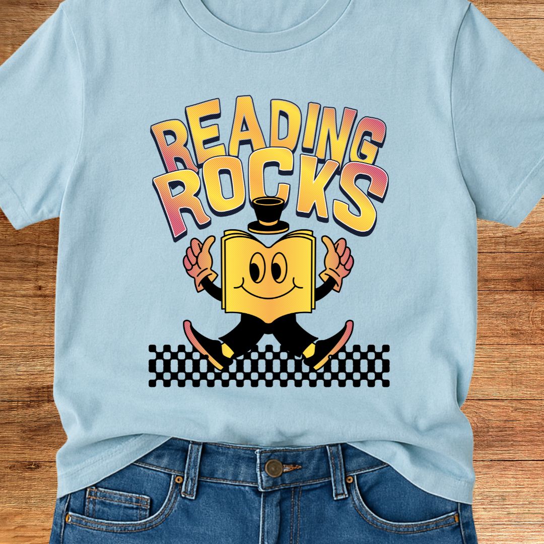 Reading Rocks Teacher T-Shirt - teachngear