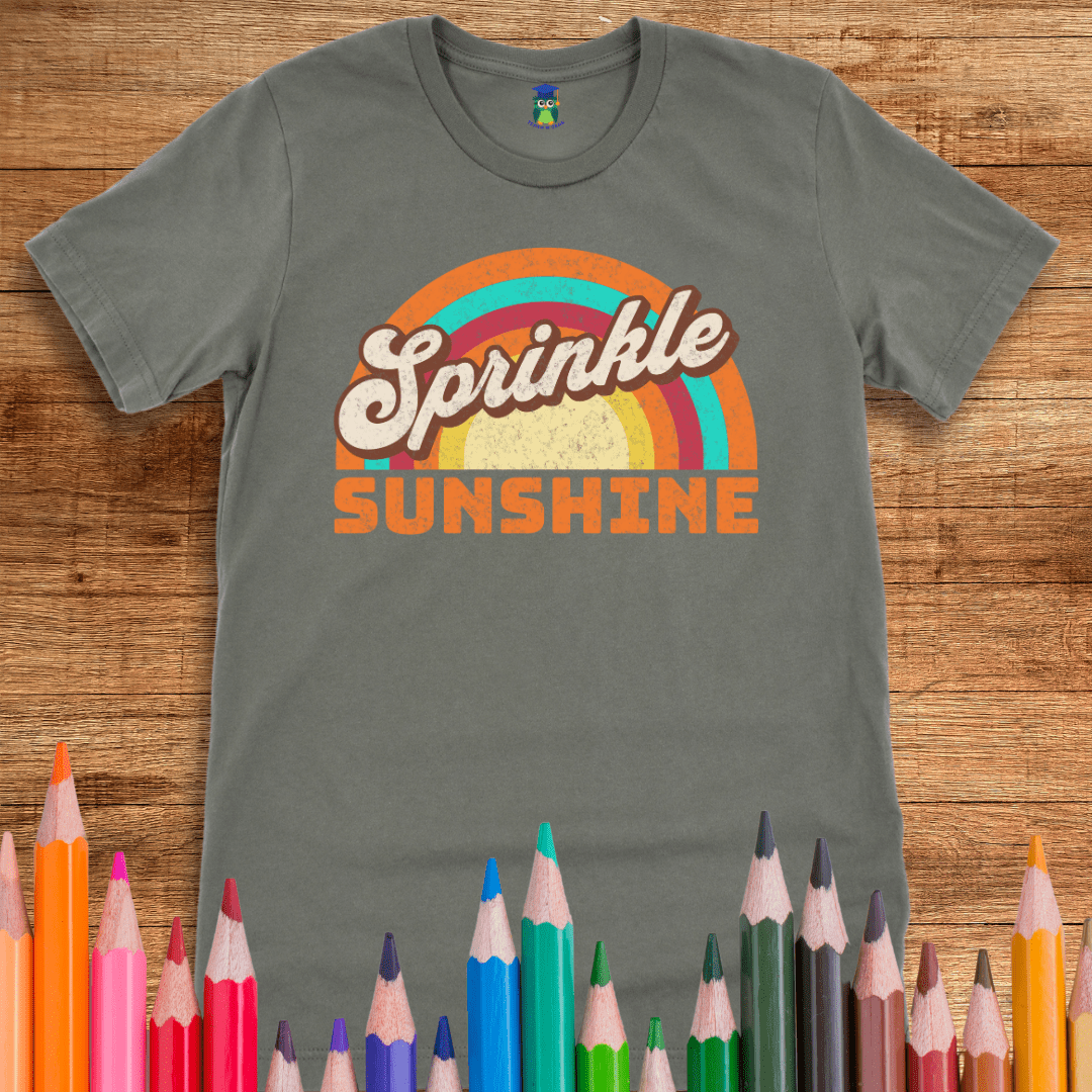 Retro Sprinkle Sunshine Teacher T-Shirt - teachngear