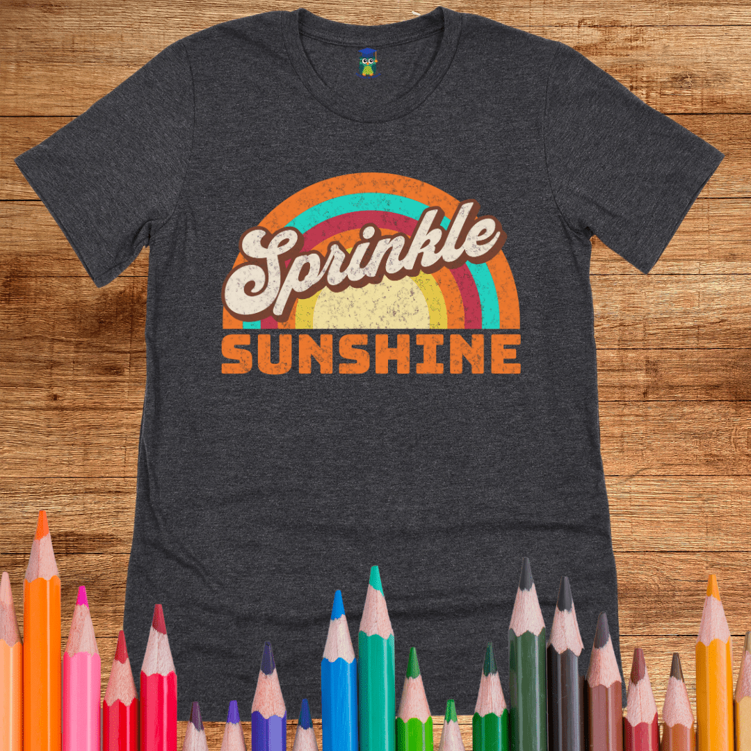 Retro Sprinkle Sunshine Teacher T-Shirt - teachngear