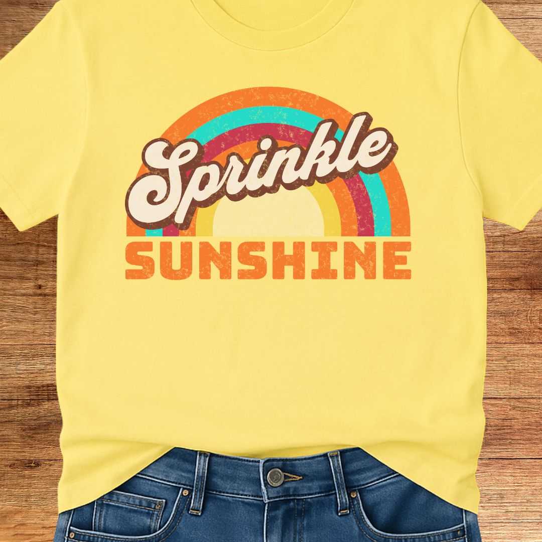 Retro Sprinkle Sunshine Teacher T-Shirt - teachngear