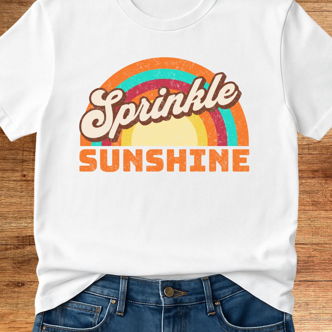 Retro Sprinkle Sunshine Teacher T-Shirt - teachngear