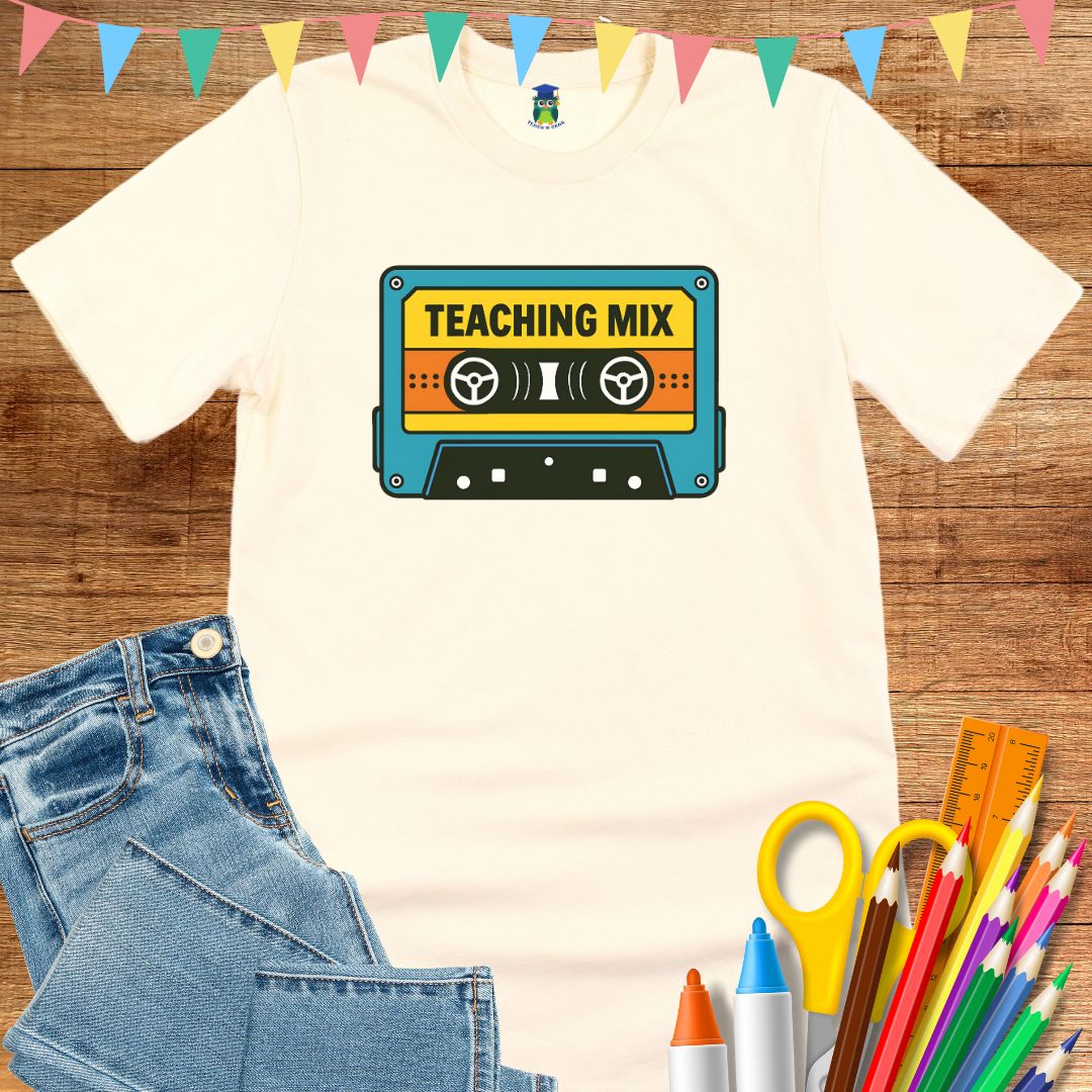 Retro Teacher Mix Teacher T-Shirt - teachngear